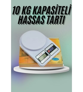 Mutfak Tartısı Dijital Göstergeli Hassas Tartı 10 Kg Kapasiteli