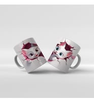 Baskılı Kupa Bardak Sevimli Kedi - 1