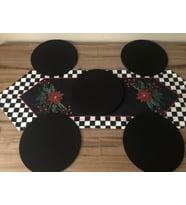 YILBAŞI ÇİÇEK DESENLİ RUNNER & SUPLA (Krem)