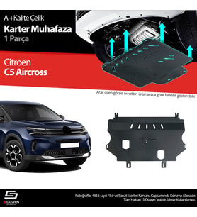 S-Dizayn Citroen C5 Aircross Çelik Karter Muhafaza 2017 Üzeri A+ Kalite (Karışık)