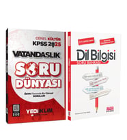 Yediiklim 2025 KPSS Genel Kültür Vatandaşlık Soru Dünyası ve AKM Dil Bilgisi Soru Bankası Seti 2 Kitap