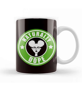 Naturally Dope Girl Queen American African Woman Gift Kupa Bardak Porselen