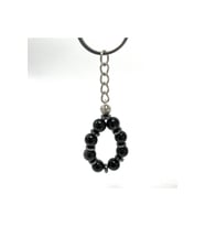 SERTİFİKALI Obsidyen Doğal Taş Anahtarlık 8mm