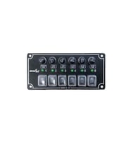 6 ANAHTARLI İZOLELİ YATAY SWITCH PANEL / TEKNE ve KARAVAN SİGORTA PANELİ / ELEKTRİK KUMANDA PANELİ