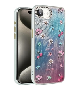 Pilelistore   iPhone 16E Kılıf Blade Aynalı Desenli Kapak - Desen 4