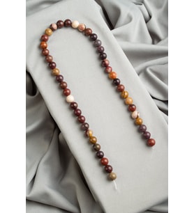Mokait Jasper Doğal Taş Parlak Küre Kesim 8mm Dizi [AA]