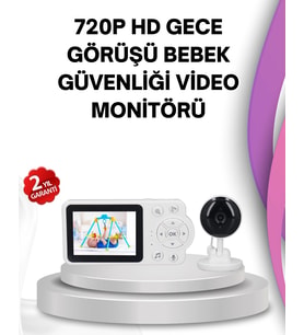Gece Görüşlü Bebek Kamerası Ninni Ve Alarm Özellikli
