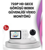 Gece Görüşlü Bebek Kamerası Ninni Ve Alarm Özellikli