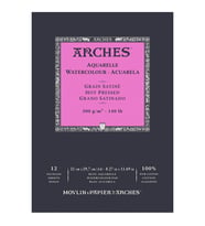 Arches Suluboya Defteri Hot Press Natural White 300 gr A4 12 Sayfa 