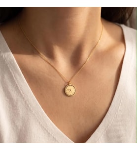 Kişiye Özel 925 Ayar Gümüş Şık Saat Tarih Kolye (Gold)