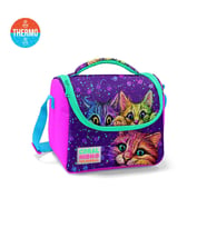Coral High Kids Pembe Mor Kedi Desenli Thermo Beslenme Çantası 11732