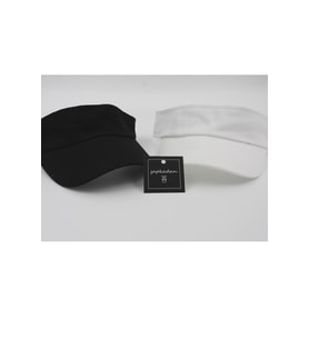 Unisex Uv Koruyucu Vizör Kasket Siperlik Tenis Şapka Beyaz-siyah Set