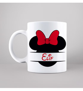 Minnie Mause İsim Baskılı Kupa Kişiye Özel