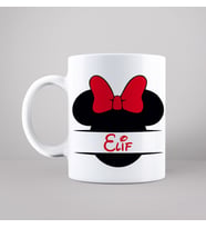 Minnie Mause İsim Baskılı Kupa Kişiye Özel