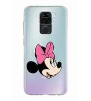 Xiaomi Redmi Note 9 Uyumlu Kapak Minnie Mouse Tasarımlı Şeffaf Silikon Kılıf