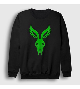 Presmono Unisex Siyah The Easter Bunny Mr Bungle Sweatshirt 450357tt