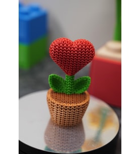 Dekoratif Kalp Çiçek 10 cm