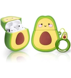 AirPods ile uyumlu 4.Nesil True Wireless Earbuds Sert Kulaklık Kılıfı Yumuşak Soft Dokunuş Karakter Görünümlü Cartoon Kılıf (Avakado, AirPods 4.Nesil)
