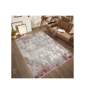 Rovigo Home Dijital Baskı Yıkanabilir Kaymaz Taban Salon Halısı RVG0548 (Kırmızı)