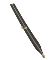Angel Çanta Aksesuar Tek Stoplu 45 Cm Fermuar Light Gold Metal Siyah Renk