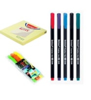 POSTİT+KEÇE UÇLU KALEM+FOSFORLU KALEM 3LÜ SET