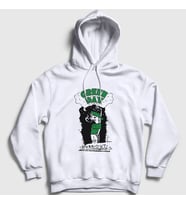 Presmono Unisex Beyaz Burnout Green Day Kapüşonlu Sweatshirt 395830tt