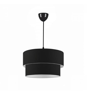 North Home Siyah Kumaş İki Katlı Sarkıt Avize Dark