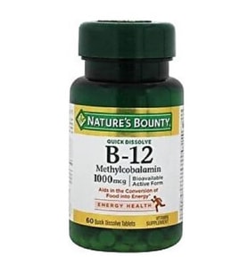 Nature's Bounty B-12 1000 mcg 60 Dilaltı Tableti