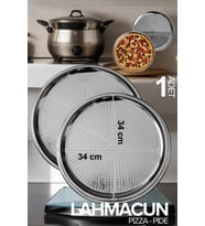 Çelik Delikli Pizza Tavası 34 Cm