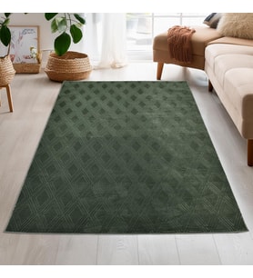 Latte Yumuşak Peluş Yeşil Çocuk Odası Oturma Odası Salon Mutfak Halısı Y726A