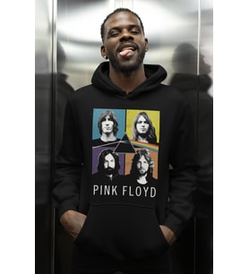 Tasarım Pink Floyd Baskılı Unisex Oversize Müzik Grubu Hoodie