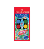 Sulu Boya 12 Renkli Orta Boy Faber Castell Sulu Boya 12 Renkli Fırça Hediyeli (Karışık)