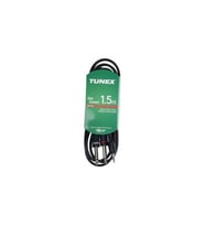 Tunex 6.3 mm Mono Jak To 3.5 mm Stereo Kablo 1.5m (Beyaz)