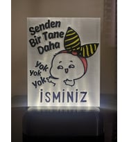Kişiye Özel İsimli Hediyelik Kablolu Led Lamba - M10 - Senden Bir Tane Daha Yok (Beyaz)
