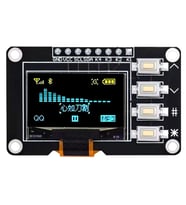 0.96" 128x64 4 Butonlu OLED Ekran I2C SSD1315 Sarı Mavi Arduino Uyumlu Grafik LCD