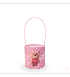Hortum Saplı Ayıcık Kutu Küçük Boy - 12 cm