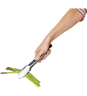 23 cm - Bulaşık makinesinde yıkanabilir, Paslanmaz çelik, ızgara maşası - Sosis, sebze ve daha fazlası için