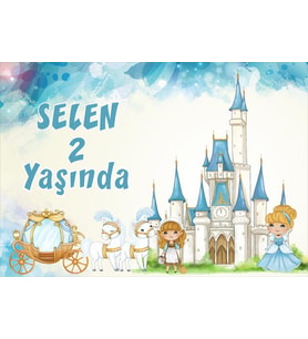 Prenses Teamlı Doğum Günü Afişi 35X50 cm