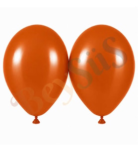 Yanık Turuncu Renk Lateks Retro Balon (50 cm) - 2 Adet