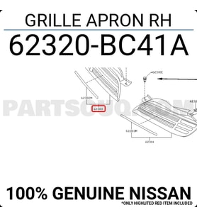 Nissan Micra Ön Panjur Izgarası Nikelaj Bandlı Sağ 2005 2009-  (Oem No:  62320Bc41A)