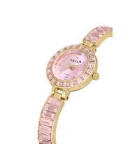 Polo Air Lüx Taşlı Kelepçe Kadın Kol Saati Gold Pembe Renk PL-1582B4x (Pembe-Altın)