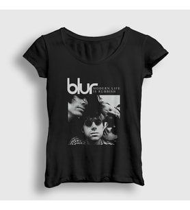 Presmono Kadın Siyah Rubbish Blur T-Shirt 455699tt