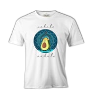 Yoga - Avocado Inhale Beyaz Erkek Tshirt