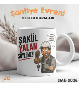 Şakül Ustasına Özel Komik Kupa – Şakül Yalan Söylemez Doğru Terazide Durur Baskılı Seramik Kupa