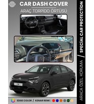 CITROEN C4 (2020-2025) Torpido Örtüsü Ön Göğüs Koruma Araca Özel Çatlamayı Önler Kaymaz Kolay Montaj