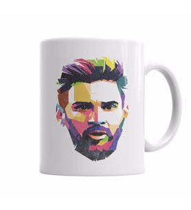 Rosto de Messi Kupa Bardak Porselen