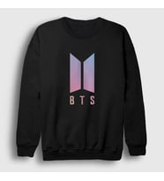 Presmono Unisex Siyah Purple Bts Sweatshirt 22525tt
