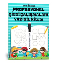 Okul Öncesi Profesyonel Çizgi Çalışmaları YAZ-SİL Kitabı