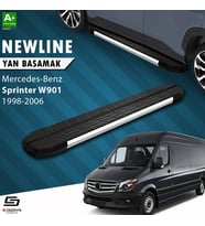 S-Dizayn Mercedes Sprinter W901 Orta Şase NewLine Krom Yan Basamak 263 Cm 1998-2006 A+ Kalite