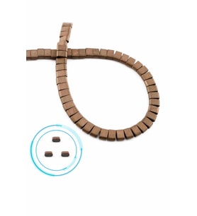Hematit Doğal Taş Mat Kahverengi Çift Delik 6x4mm Dizi [AA]